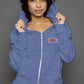 unisex heather zip hoody