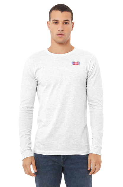 CAC Unisex American Flag Long Sleeve T Shirt